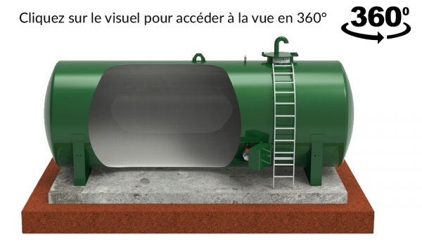 Citerne pour réserve incendie champs photovoltaïques aérienne