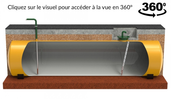 Citerne pour réserve incendie champs photovoltaïques enterrée