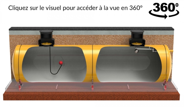 Citerne pour stockage des eaux alimentaires enterrée