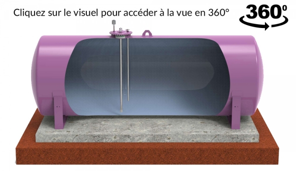 Citerne pour stockage des eaux de process aérienne