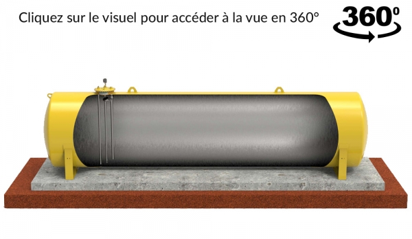 Cuve pour dépots prétrolier aérienne