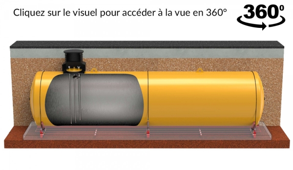 Cuve pour dépots prétrolier enterrée