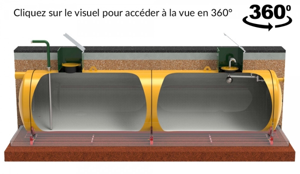 Citerne pour réserve indendie industriel enterrée