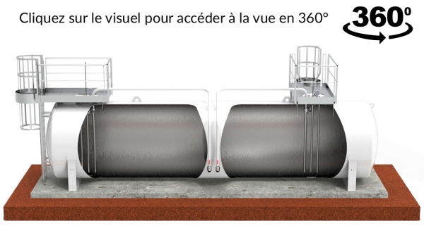 Cuve pour exploitation pétrolière aérienne