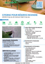 Citerne pour réserve incendie